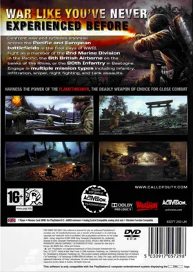 Call of Duty - World at War - Final Fronts box cover back